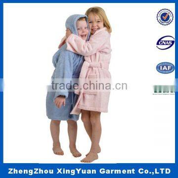 Customized Patterns Solid Color Home Polyester Girl Bath Robe