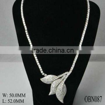 Fashion sterling silver necklace, luxury jewelry wedding gold necklace designs from China