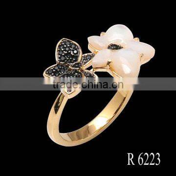 International designs gymnastic ring fake gold plated jewelry women rings