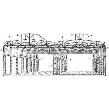 certified mini double span steel construction plant(LTW407)