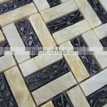 Irregular marble stone mosaic tile
