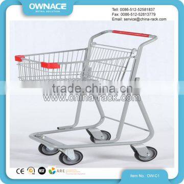 Wire Basket Trolley Store Hand Push Basket Cart/shopping cart