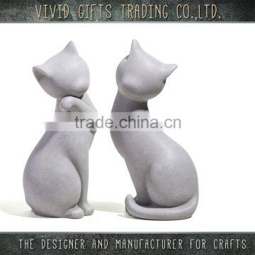 Ceramic cute cat sitting home decoration