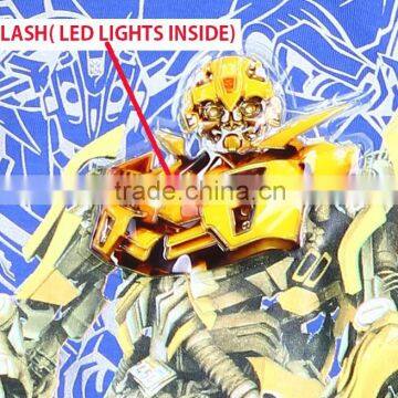 New 2016 Latest Design in Store Led Flashing Lights up Boys Bee t Shirt With 100% Cotton Fabric and Cartoon Logo photo-6
