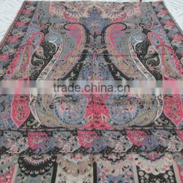 pashmina shawls 45% silk 55% pashmina digital silk printed shawl textile