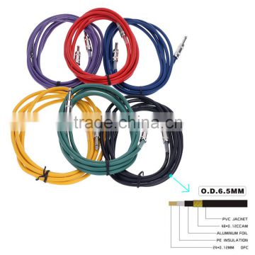 3m / 10ft Guitar Bass Amplifier Cable Professional Instrument Cable Patch Head 6.35mm Jack Plug