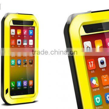 Love Mei Aluminum Waterproof Case for Xiaomi 4 LOVE MEI Case Metal Gorilla Glass Cover Case for Xiaomi 4 Love Mei