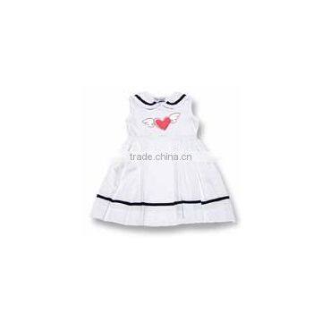 kids girls sleeveless sailor suit dresses white factory wholesale girls skirts