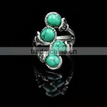 Fashionable Style Costume Jewellery Two Stone Ring Designs photo-4