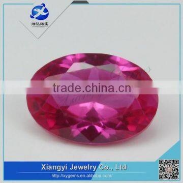 made in china high hardeness oval cut synthetic ruby stone factory price