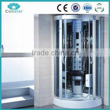 2016 Hot Sales Golden/White Tempered Glass walk in sliding door Shower Room With CE China Manufacturer