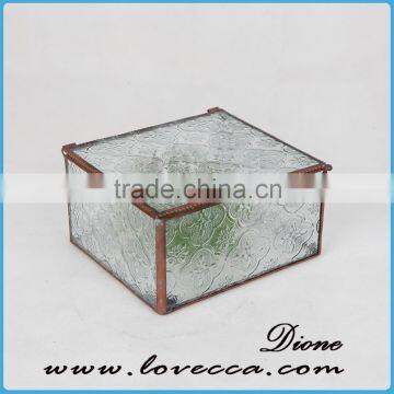 Modern Artistic Clear Glass Cube Box Glass Plant Terrarium