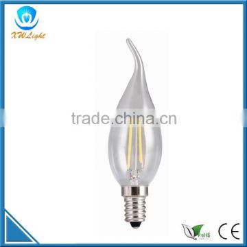 factory price 2w c35 led filament bulb chandelier