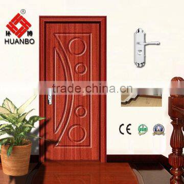 Newest design mdf pvc wood panel door interior carved wooden doors for rooms