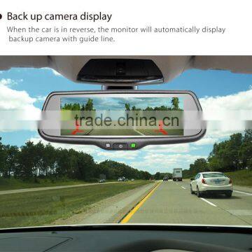 7.3 inch mirrorlink in car interior rear view mirror monitor with 2 video input and OEM Bracket