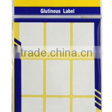 Blank self adhesive label set