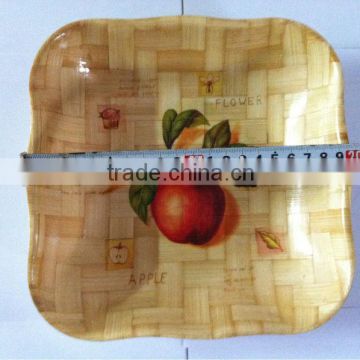 Bamboo square plate with wheat image james@smxingyuan.com