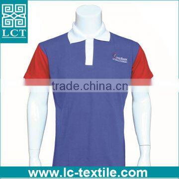 custom made bank uniform two-tone embroidered polo shirts logo