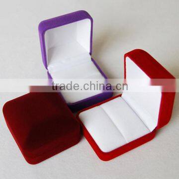 2016 Hot Sale Flocked Jewelry Boxes Ring Box Velvet Ring Box Packaging