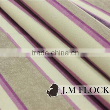 100% Polyester Stripe Pattern Print Flock Velvet Fabric Print Fabric for Sofa photo-2