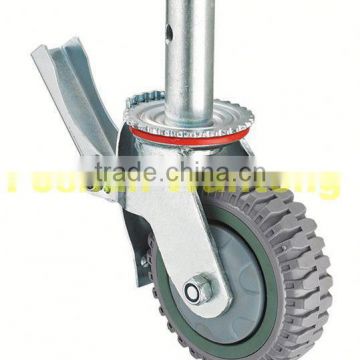 Heavy Duty Scaffolding PU/PVC garbage bin caster(for machinery, industrial, hardware)