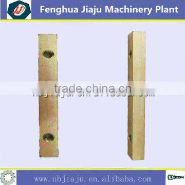 zinc plated square metal part with holes