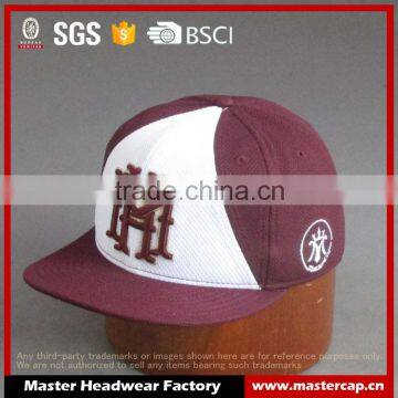 Customer flat brim 6- panel fitted cap with 3D Embroidered Patch