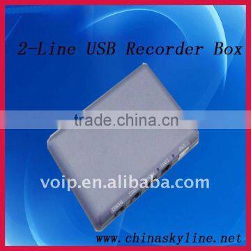 TYH8201, 2 lines usb recorder box/voice recording box,support FSK and DTMF