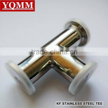 ISO-KF25 stainless steel vacuum pipe fitting Tee