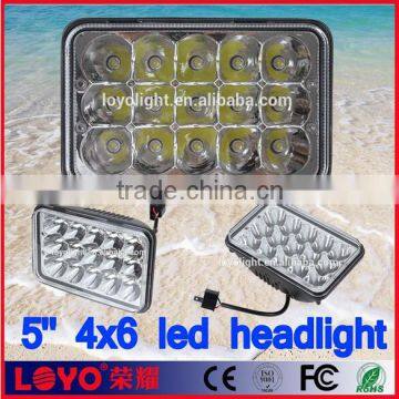 Small Size 5" Sealed Beam Led Headlights 4x6 High/low Beam Car Led Headlight 12V 24V