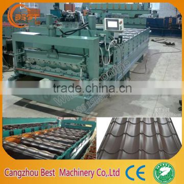 Glazed Metal Roof Tile Making Roll Forming Machine