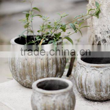 SANTAI 2016 new items H414 rustic gold terra cotta pots & planters