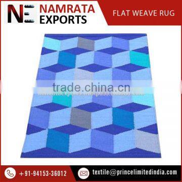 Geometrical Design Hand Woven 100& Cotton Rug