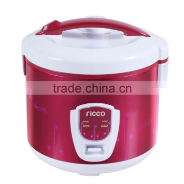 1.8L red deluxe electric rice cooker with flower housing