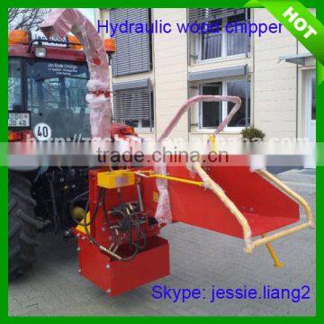 Hydraulic feeding tractor industrial wood shredder chipper