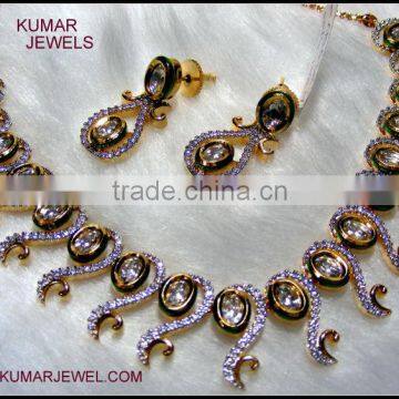 SLEEK KUNDAN NECK SET.