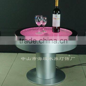 Beautiful Battery Driver Round Bar Table ,Fantastic LED Light and Water Bubble Moving Table photo-4
