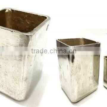Home Decoration square Nickle Planter, Flower Pots, Vase, Indoor Outdoor Flower Vase, Garden