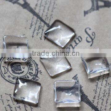 12MM transparent square shape glass cabochon,pendant setting cabochon4140004