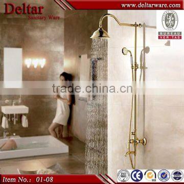 Golden colour classic brass shower faucet ,Golden Rain Shower Set, Golden Shower mixer