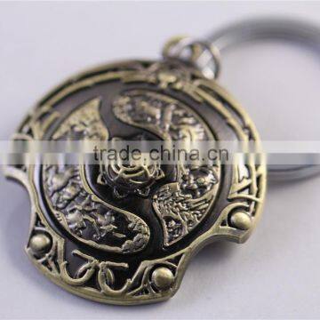 New PC Online Game Dota 2 Keychain Champion Shield Keychain Metal Custom Keychain