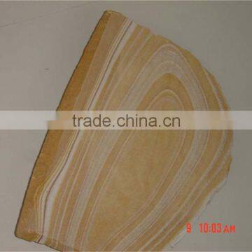 Hot sale natural yellow wood sandstone tile price