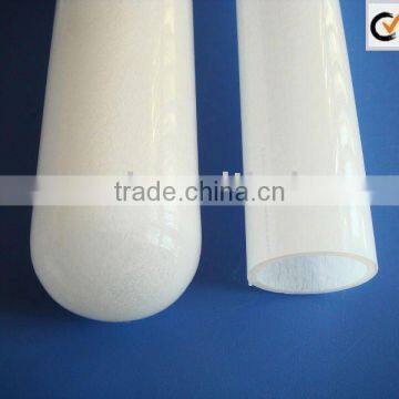 One End Closed Milky White Quartz Tube