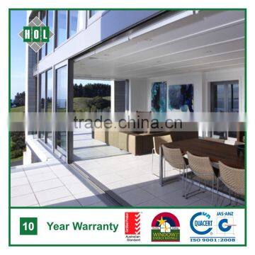 Large sash sliding door, aluminum frame for villa