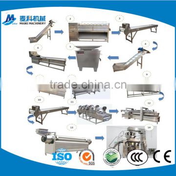 stainlesssteel semi-automatic and full-automatic potato chips making machine line