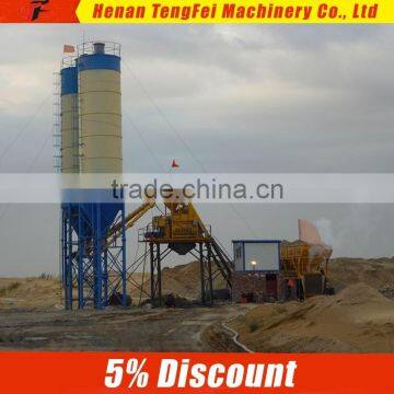 Stationary Concrete Mixing Station HZS75 batching plant specifications