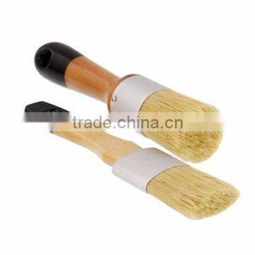 Round Chalk/ Wax and Stencil Brushes/100% Natural Bristles/Lightweight and Rust Resistant