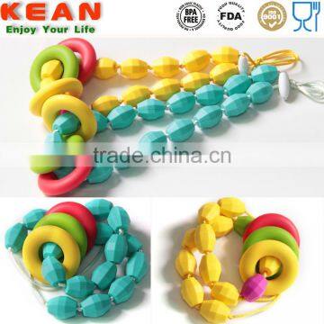Non-toxic Silicone Beaded Teething Necklace for Baby Chewing photo-5