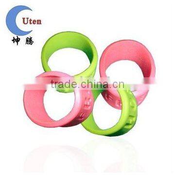Colorful soft silicone finger ring