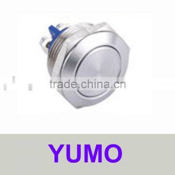 19mm Metal Pushbutton JS19F-10 YUMO stainless steel flat round